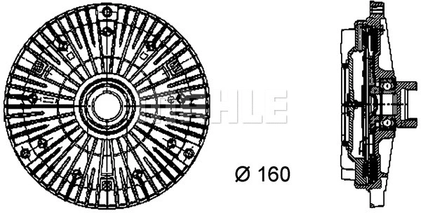 Clutch, radiator fan