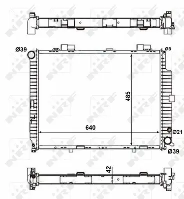 Radiator, engine cooling (WG1723081)