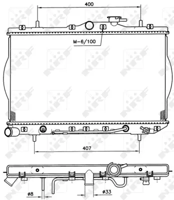 Radiator, engine cooling (WG1722168)