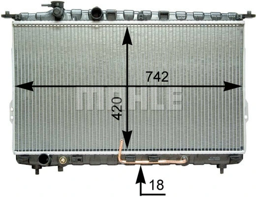 Radiator, engine cooling (WG2182495)