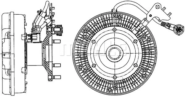 Clutch, radiator fan
