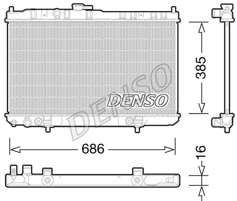 Radiator, engine cooling (WG1919756)
