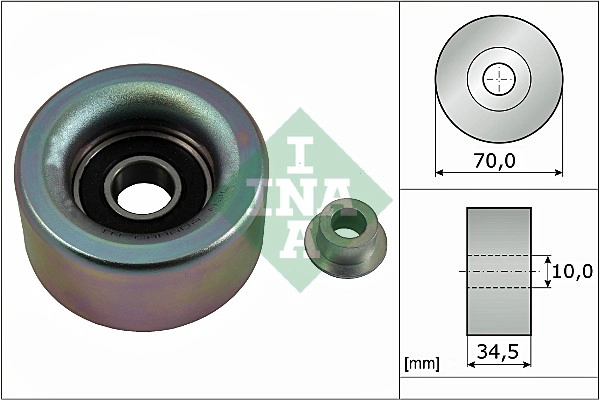 Deflection/Guide Pulley, V-ribbed belt (WG1253090)