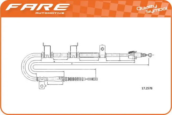 Cable Pull, parking brake (18357)