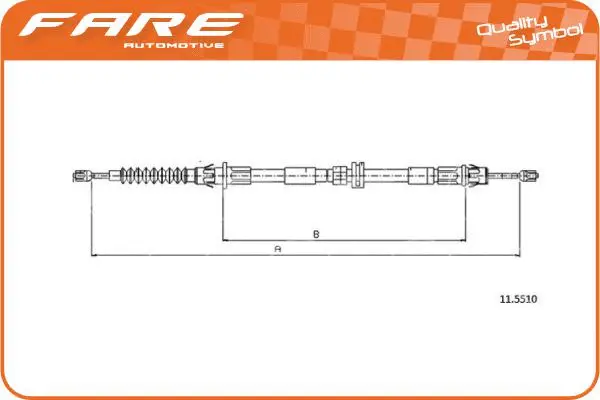 Cable Pull, parking brake (18220)