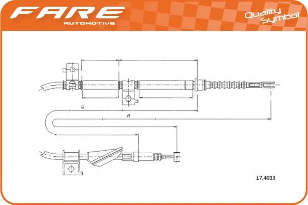 Cable Pull, parking brake (18297)