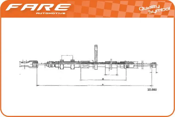 Cable Pull, parking brake (17602)