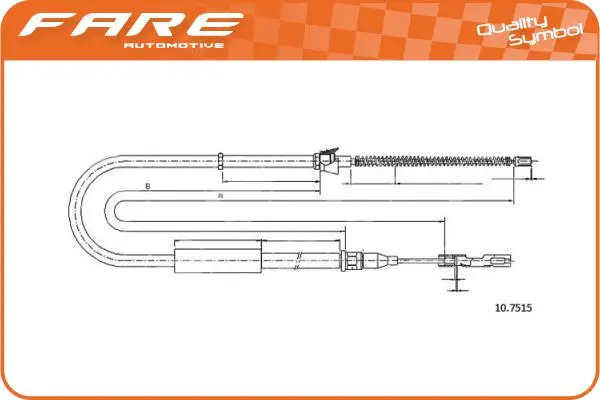 Cable Pull, parking brake (17742)
