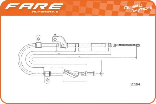 Cable Pull, parking brake (18965)