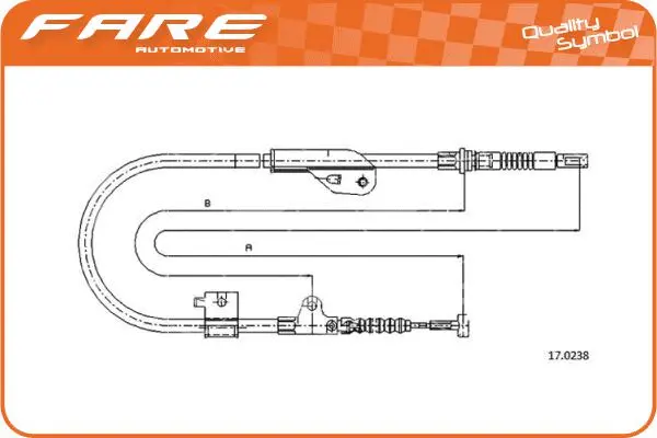 Cable Pull, parking brake (18545)