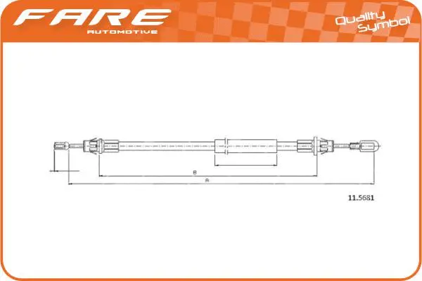 Cable Pull, parking brake (18275)