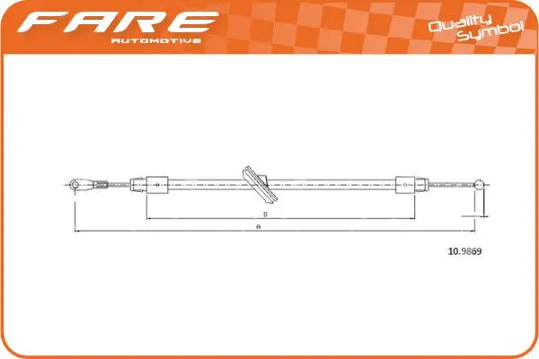 Cable Pull, parking brake (17995)