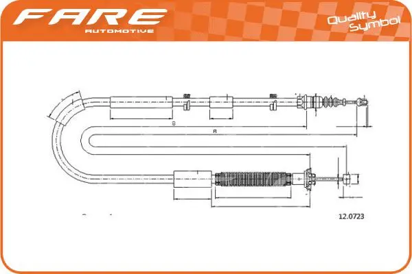 Cable Pull, parking brake (18113)