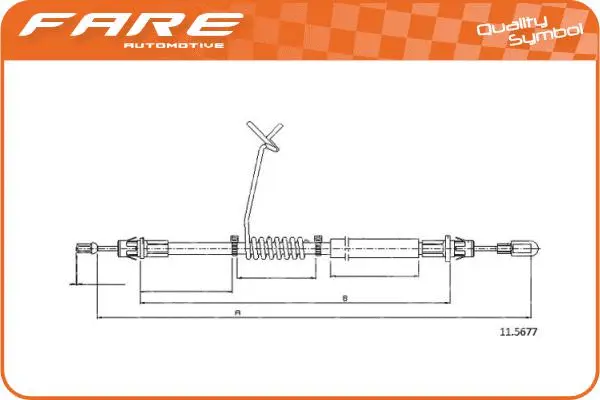 Cable Pull, parking brake (18285)
