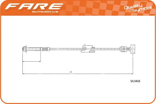 Cable Pull, parking brake (18255)