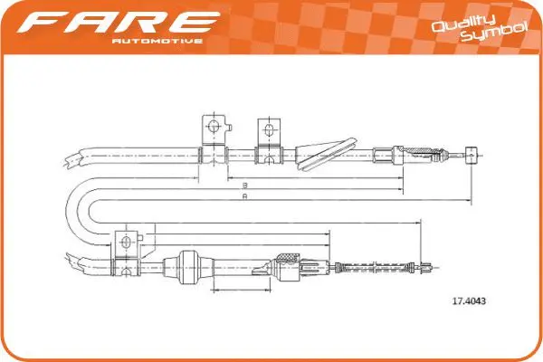 Cable Pull, parking brake (18293)
