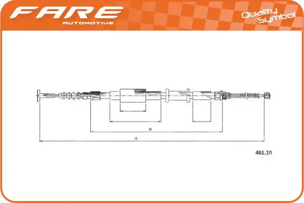 Cable Pull, parking brake (18060)