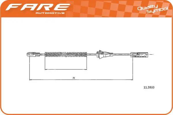 Cable Pull, parking brake (18684)