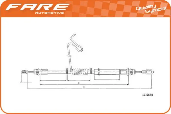 Cable Pull, parking brake (18278)