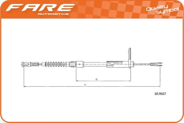 Cable Pull, parking brake (17977)