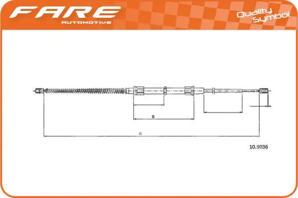 Cable Pull, parking brake (18955)