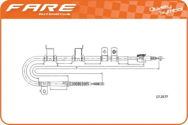 Cable Pull, parking brake (18356)