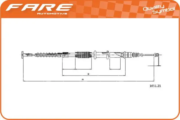 Cable Pull, parking brake (17681)