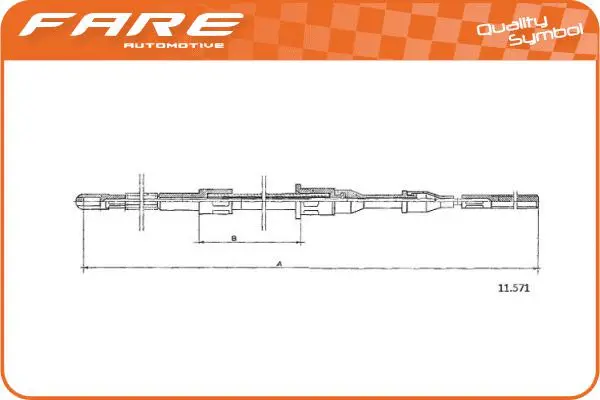 Cable Pull, parking brake (18607)