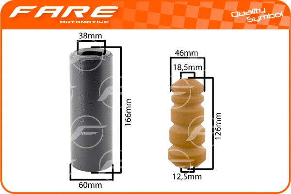 Dust Cover Kit, shock absorber (15743)