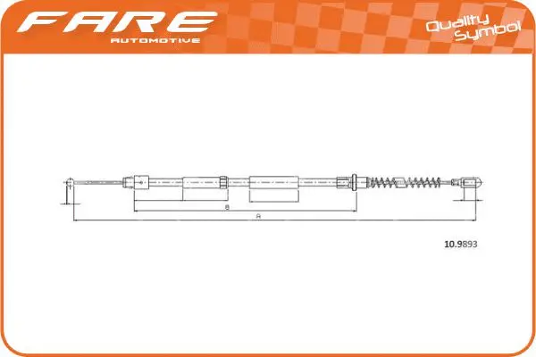 Cable Pull, parking brake (17986)