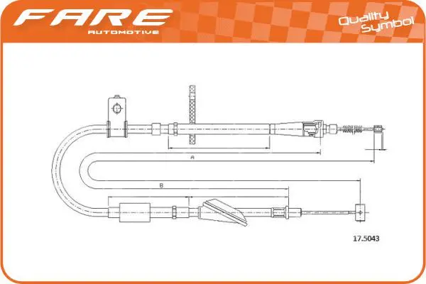 Cable Pull, parking brake (18996)