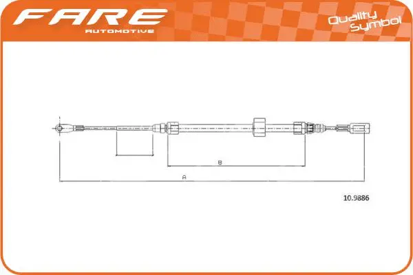 Cable Pull, parking brake (19277)