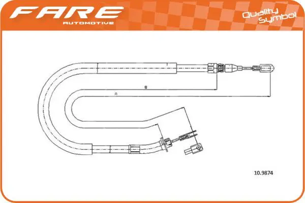 Cable Pull, parking brake (17927)