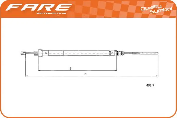 Cable Pull Set, parking brake (30696)