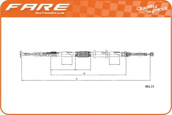Cable Pull, parking brake (18061)