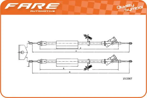 Cable Pull, parking brake (18247)