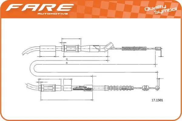 Cable Pull, parking brake (19074)