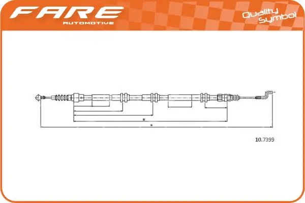 Cable Pull, parking brake (19300)