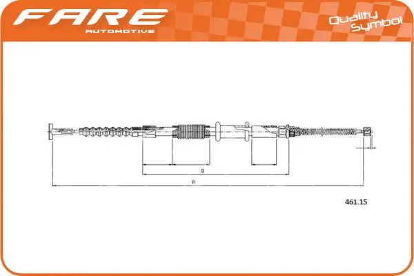 Cable Pull, parking brake (18063)