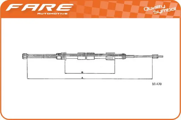 Cable Pull, parking brake (17592)
