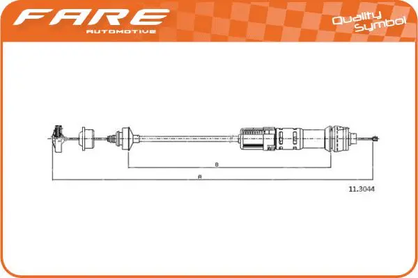 Cable Pull, clutch control (24778)