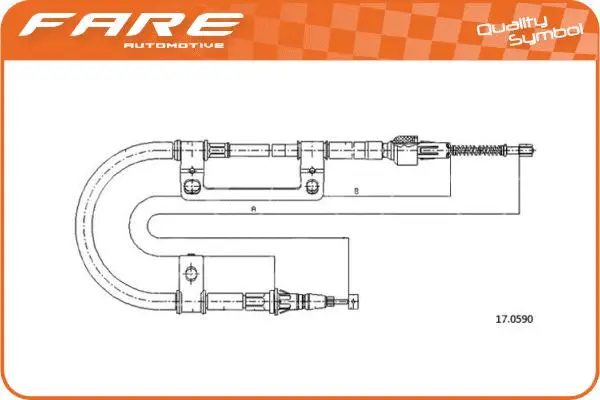 Cable Pull, parking brake (18452)