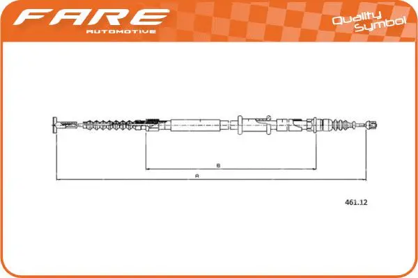 Cable Pull, parking brake (18064)