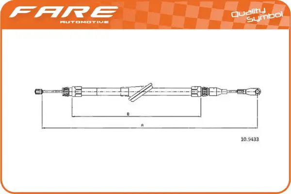 Cable Pull, parking brake (17974)