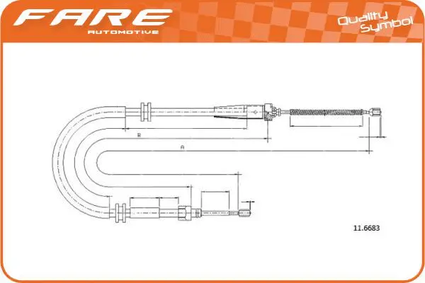 Cable Pull, parking brake (18905)