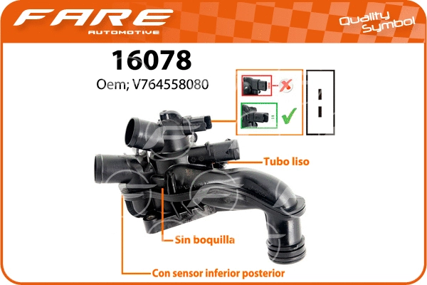 Thermostat, coolant (16078)