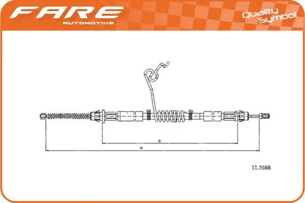 Cable Pull, parking brake (18240)