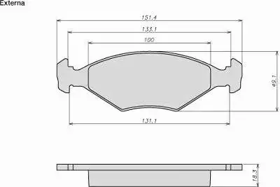 Brake Pad Set, disc brake (8005)