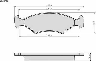 Brake Pad Set, disc brake (8016)