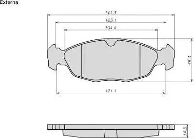 Brake Pad Set, disc brake (8013)